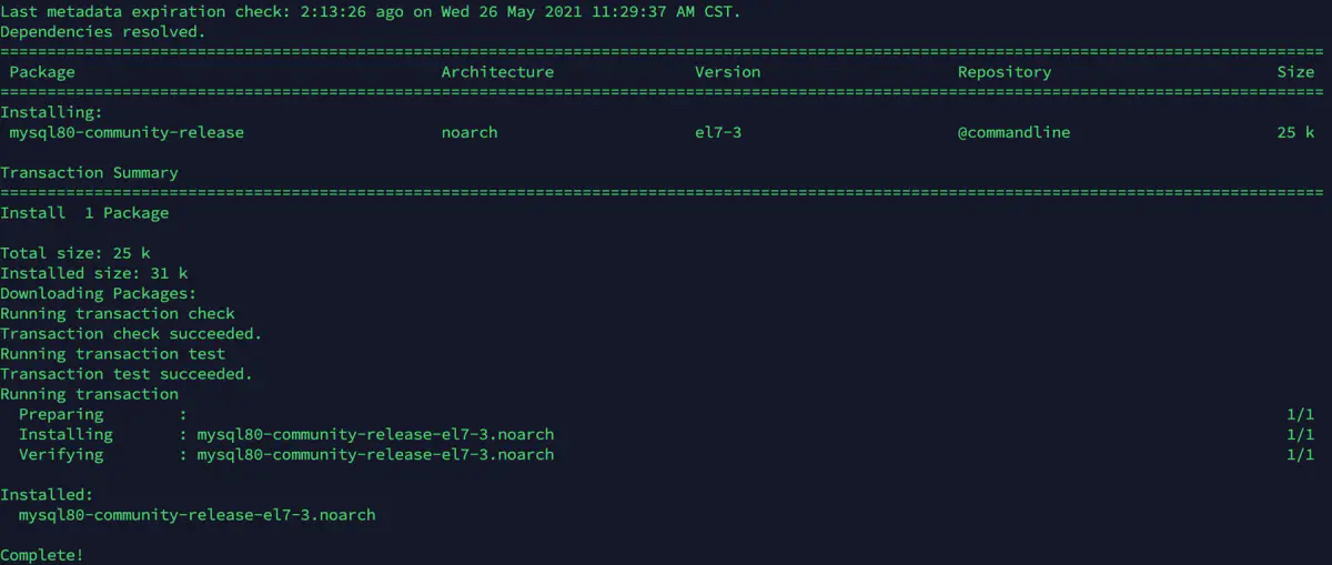 CentOS安装MySQL8并开放远程登陆