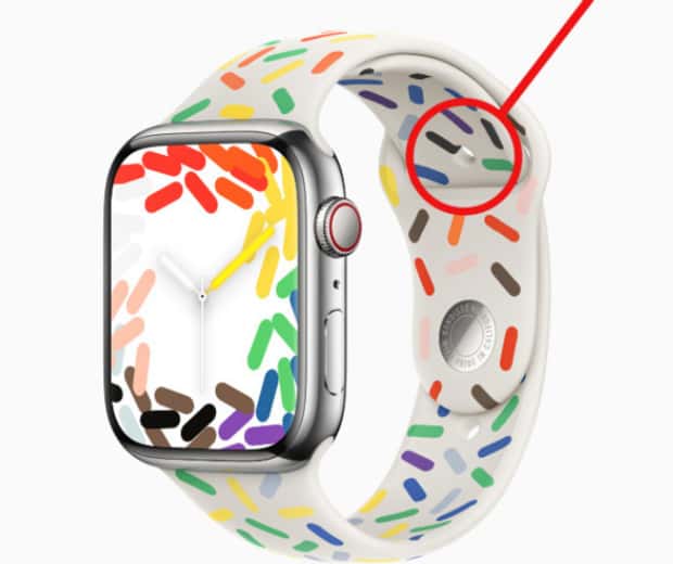 用户反馈苹果 Apple Watch 2023 款彩虹表带可能存在“瑕疵”