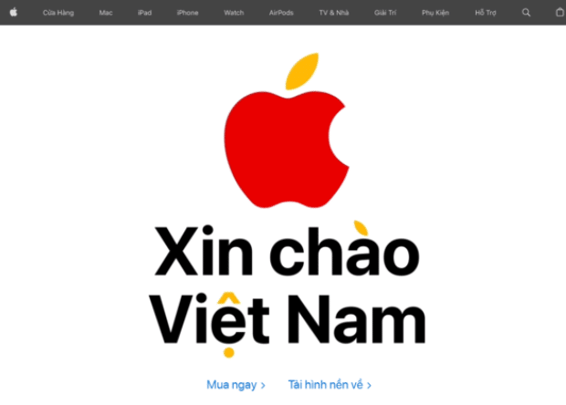 苹果越南 Apple Store 在线商店正式上线