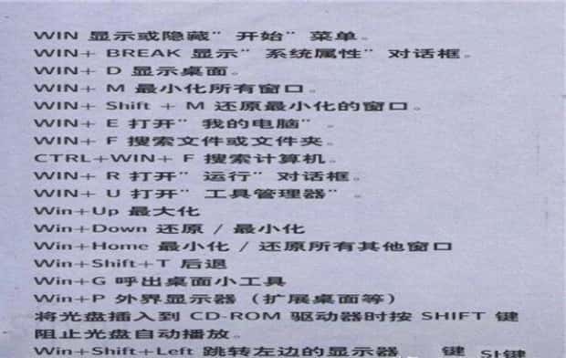 电脑常用快捷键大全,常用的电脑快捷键大全有哪些