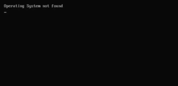operating system not found错误的原因