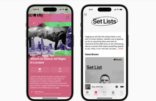 苹果地图及 Apple Music 应用现已推出音乐演出探索功能