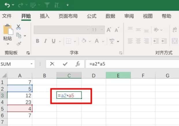 Excel怎么用乘法,PRODUCT 公式将单元格和数字相乘