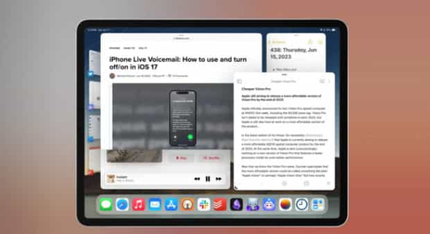 苹果 iPadOS 17 优化台前调度:灵活调整窗口位置和大小/支持外接摄像头