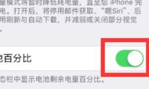 苹果xs电量百分比怎么设置