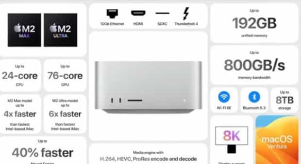 苹果发布 M2 Ultra 芯片，及搭载该芯片的新款 Mac Pro 和 Mac Studio 