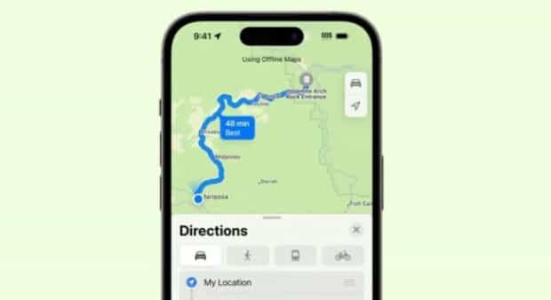 iOS 17 苹果地图可下载区域数据包，支持离线导航