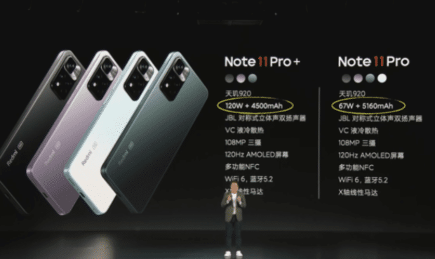 Redmi Note 11 Pro/Pro +正式发布 AMOLED 屏+120W快充 1599 元起