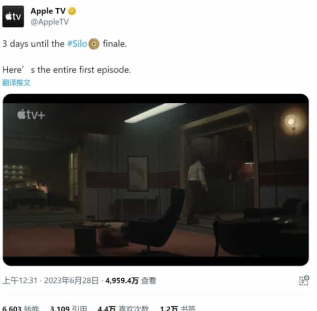 苹果首次在 Twitter 上发布整集网剧,吸引用户订阅 Apple TV + 服务