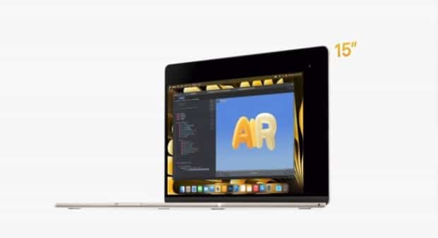 苹果推出 15 英寸 MacBook Air 笔记本，售价 10499 元起