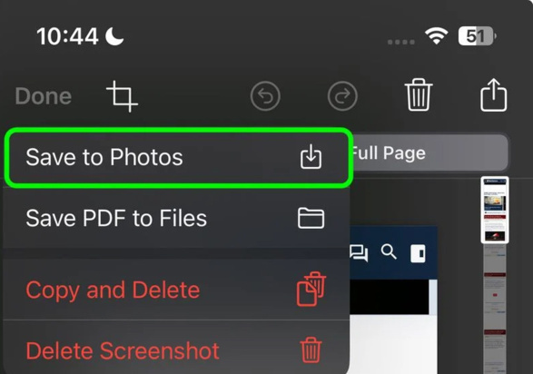 苹果 iOS 17 首个公测版新功能汇总:全屏截图可保存到照片
