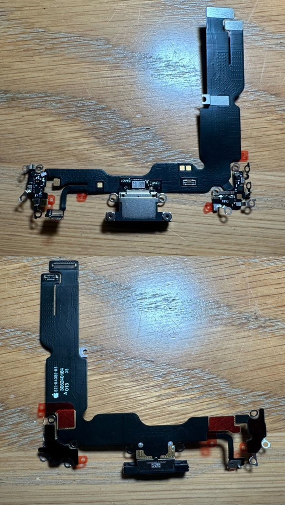 苹果 iPhone 15 系列 USB-C 组件更多细节照片曝光