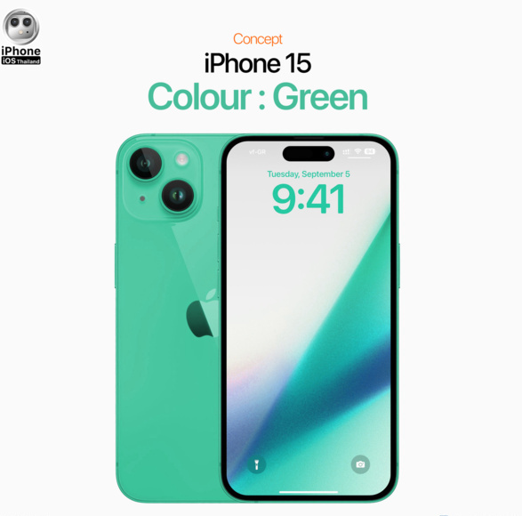 苹果 iPhone 15 机型渲染图曝光，包括全新绿色