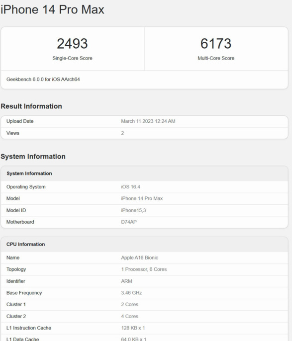 苹果 A17 仿生处理器跑分:单核成绩对比 A16 提升高达 31% 苹果 A17 仿生处理器跑分:单核成绩对比 A16 提升高达 31%
