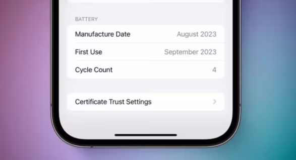 苹果发布 iOS 17.1 开发者预览版 Beta，iPhone 15 系列可查看电池首次使用日期
