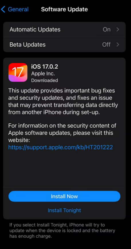 苹果为 iPhone 15 系列机型发布 iOS 17.0.2 更新，修复数据迁移问题