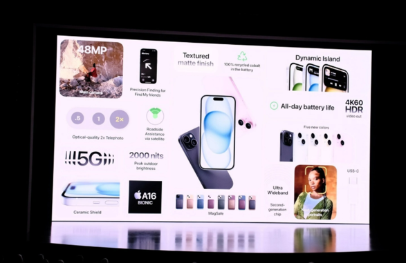 iPhone 15来了，灵动岛、配 4800 万主摄、改用 USB-C 端口，起售价 799/899 美元