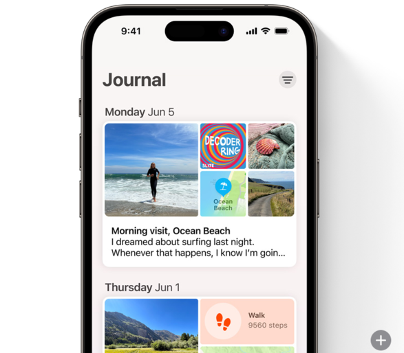 包括手记 App 在内的部分 iOS 17 新功能将在今年晚些时候推出