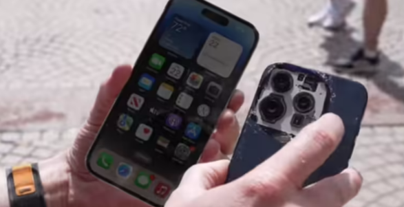外媒对苹果 iPhone15 Pro 进行各项耐用性测试，钛金属边框表现不佳