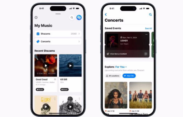 苹果为 Shazam 应用更新“音乐会”功能，提供本地音乐表演信息