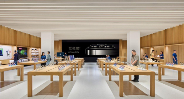 苹果温州万象城 Apple Store 采用全新内部设计