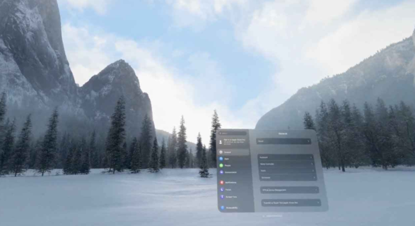 开发者展示 Apple Vision Pro 的 3D 墙纸