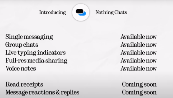 Nothing Chat 聊天应用公布：可使用安卓手机与苹果 iMessage 用户聊天