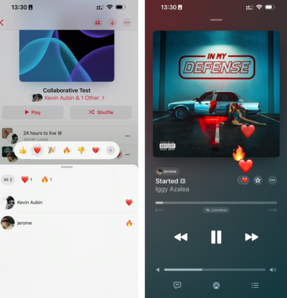 苹果 Apple Music 协作播放列表支持使用 Emoji 互动