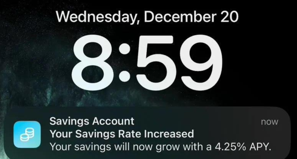 苹果将美国 Apple Card 储蓄账户年利率上调至 4.25%
