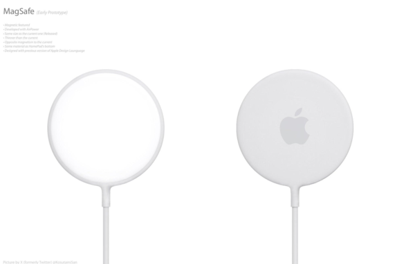 MagSafe 充电器早期原型曝光：采用橡胶材质，带有苹果 Logo