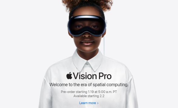 苹果宣布：Vision Pro  2 月 2 日在美上市，1 月 19 日开启预购