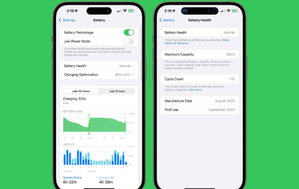 苹果 iOS 17.4 调整了 iPhone 15 系列电池健康状况报告