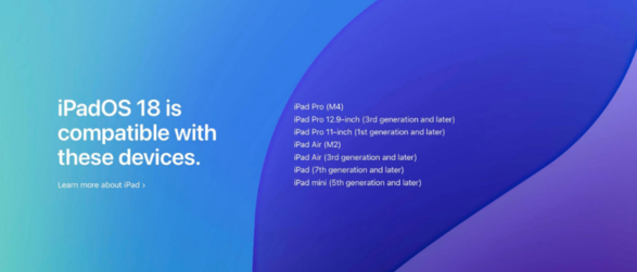 苹果 iOS / iPadOS 18 支持机型及升级方法