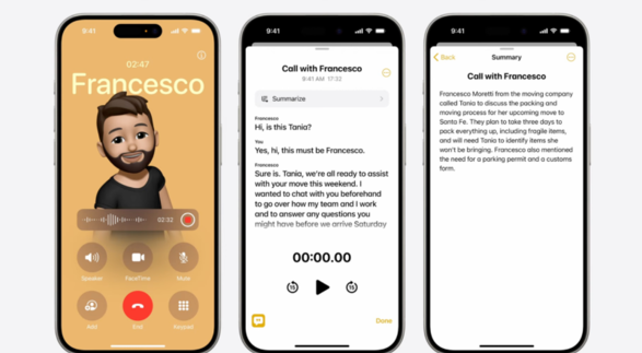 iOS 18自带通话录音，还能转录文字摘要