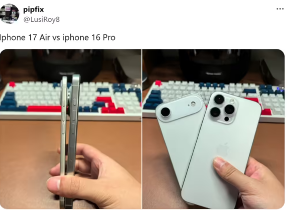 iPhone 17 Air 戴手机壳效果：美感不减，还超薄！
