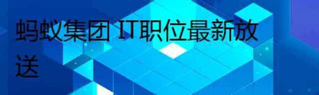蚂蚁集团 IT职位最新放送