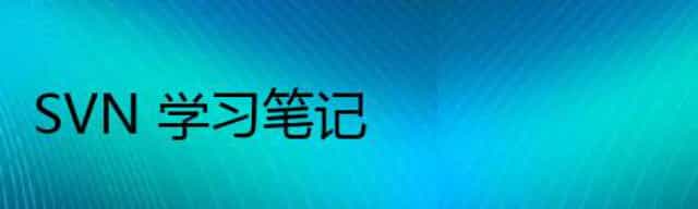 SVN 学习笔记