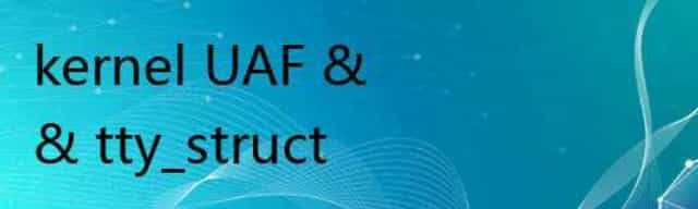kernel UAF && tty_struct