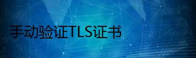 手动验证 TLS 证书