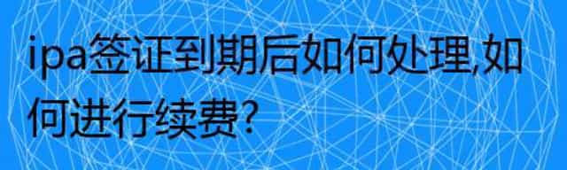 ipa签证到期后怎么处理,如何进行续费
