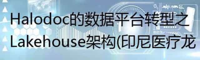 Halodoc的数据平台转型之Lakehouse架构（印尼医疗龙头企业）