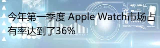 今年第一季度 Apple Watch市场占有率达到了36%