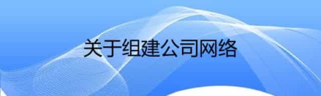 关于组建公司网络
