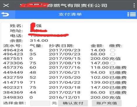天然气公众号缴费