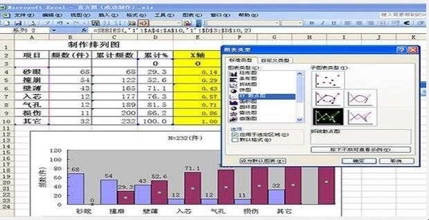 如何制作QC成果排列图
