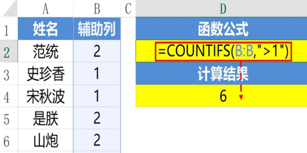 excel如何分别统计某列重复及不重复数据的个数