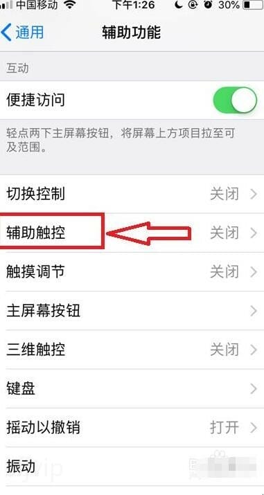 苹果手机怎么调出小圆圈