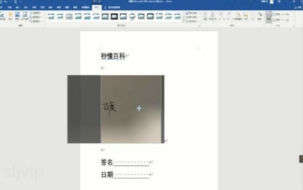word电子签名怎么做